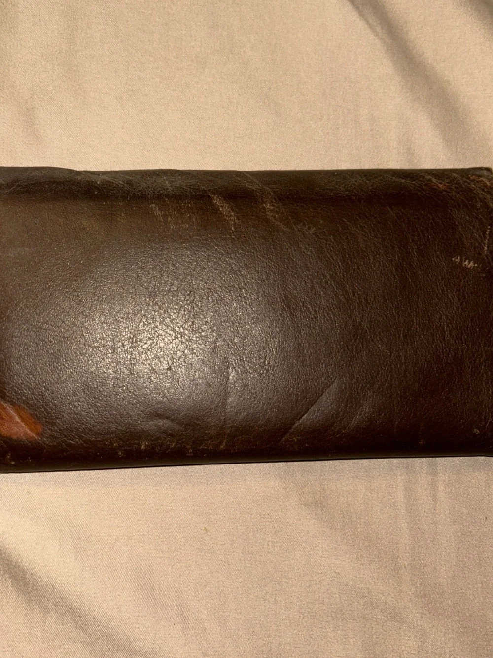 Heritage Brown Leather Checkbook Holder with Branded Lining VINTAGE 90s USA - Picture 7 of 11